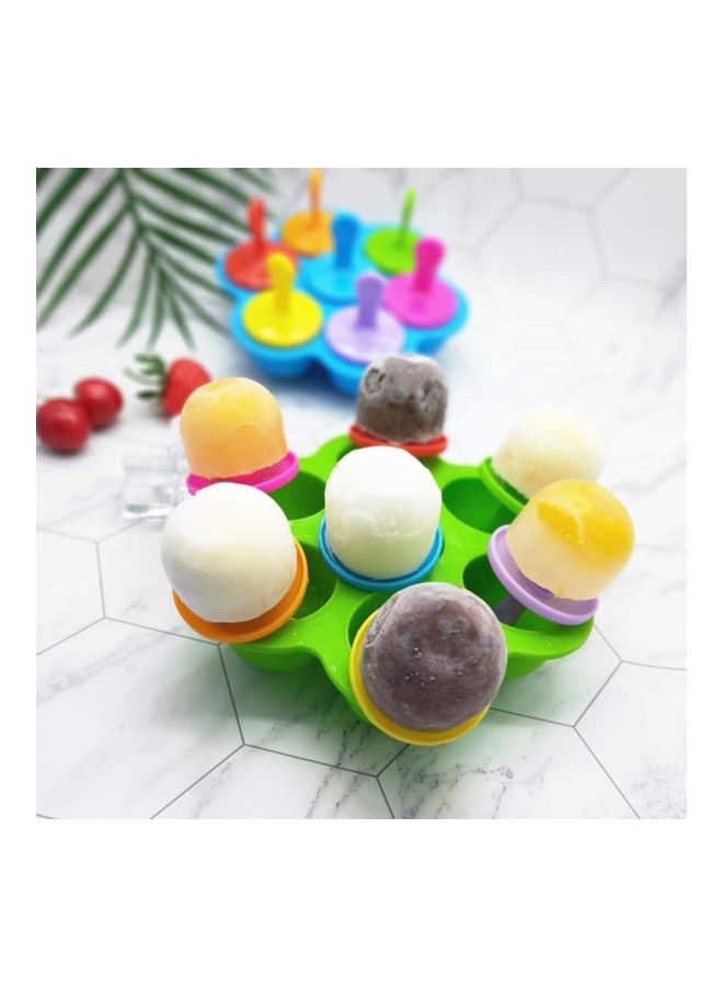 XiuWoo - Silicone Egg Bites With Lids Sticks and Drip Catcher Frozen Ice Pop Molds Multicolour 1cm - Image 1