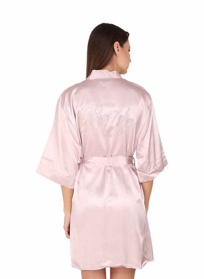 Nurteks - Polysatin Bridal Robe Pink - Image 1