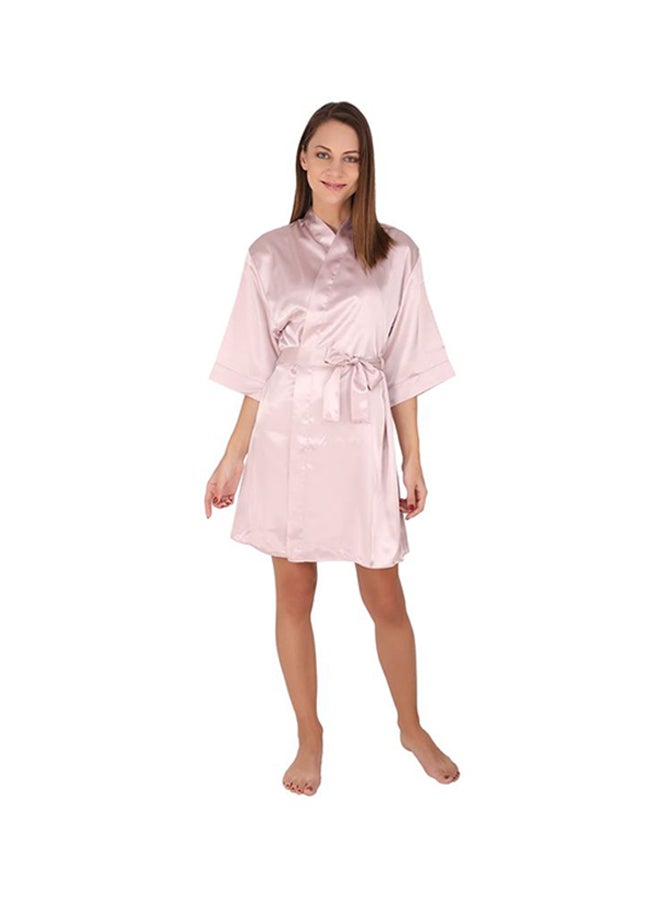 Nurteks - Polysatin Bridal Robe Pink - Image 1