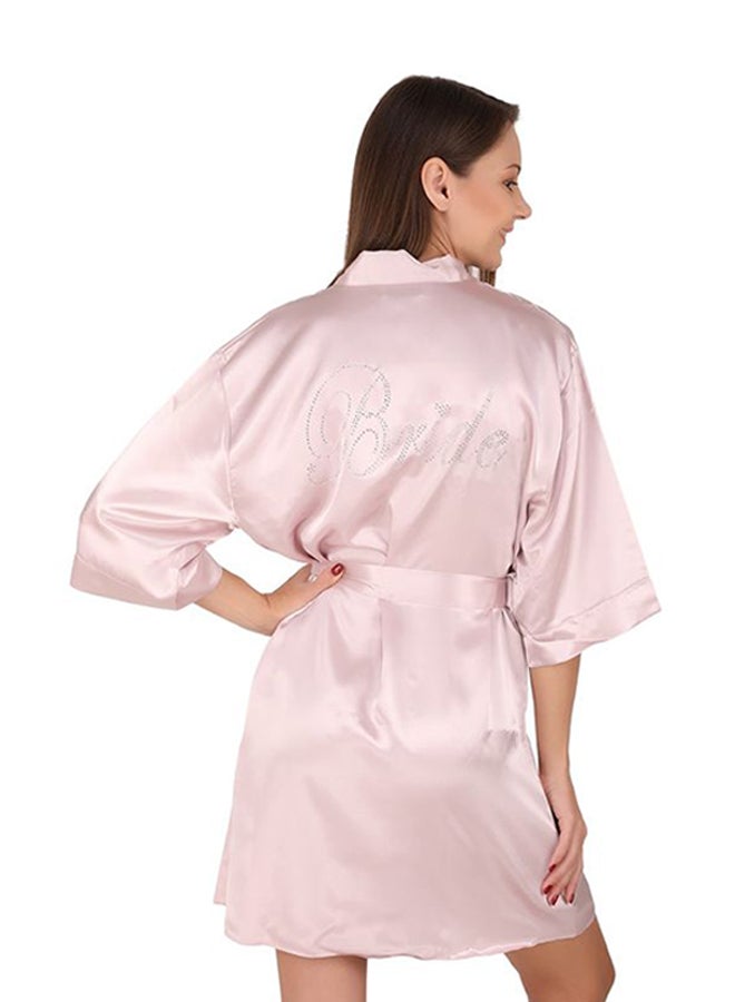 Nurteks - Polysatin Bridal Robe Pink - Image 1