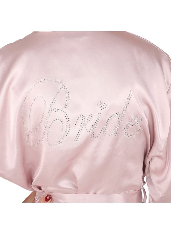 Nurteks - Polysatin Bridal Robe Pink - Image 1
