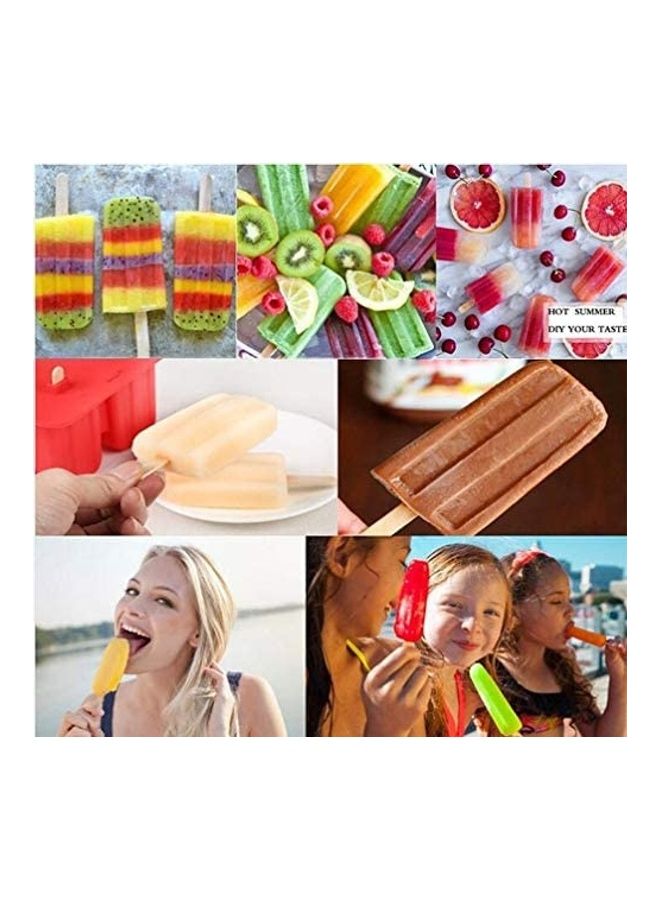 شو وو قوالب لصنع الحلوى المثلجة في المنزل من 10 قطع أحمر - Image 4