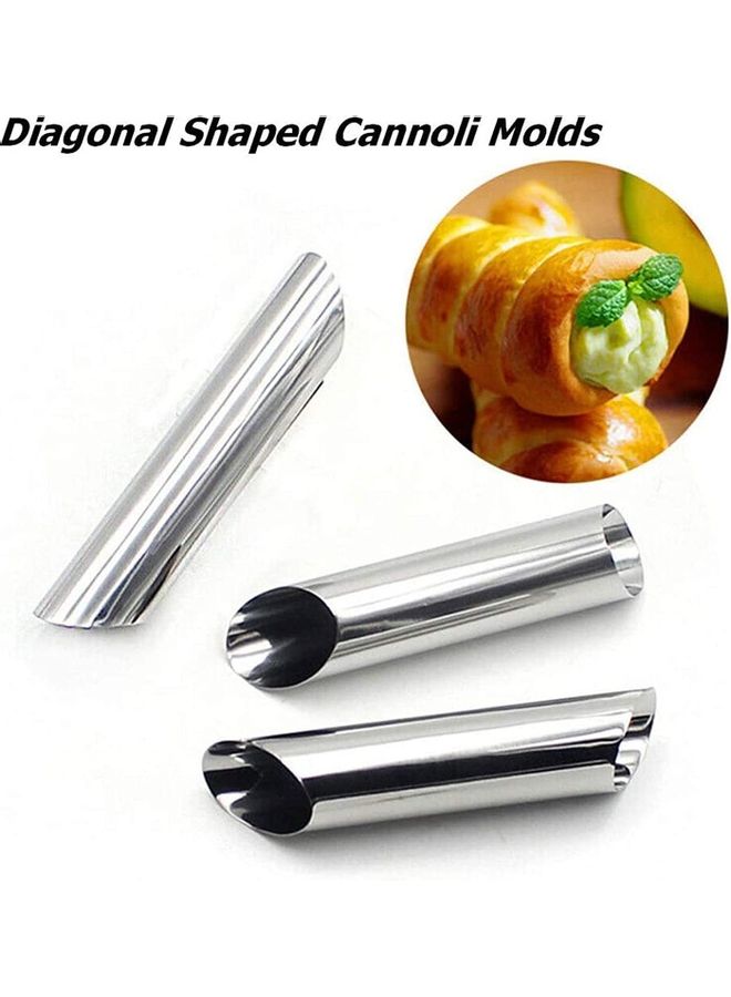 XiuWoo 12 Pieces Large Baking Cones Stainless Steel Roll Silver  - Image 3