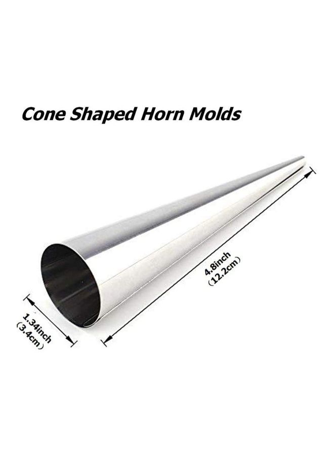 XiuWoo 12 Pieces Large Baking Cones Stainless Steel Roll Silver  - Image 5