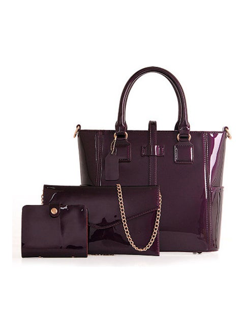 3-Piece One-Shoulder Bag Purple