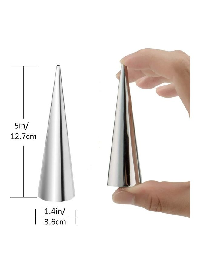 XiuWoo - 18-Pcs 4.8 Inch Stainless Steel DIY Baking Cones Mold Multicolour 1cm - Image 1