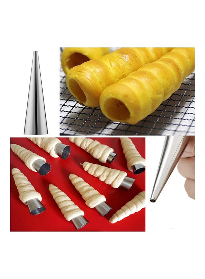 XiuWoo - 18-Pcs 4.8 Inch Stainless Steel DIY Baking Cones Mold Multicolour 1cm - Image 1