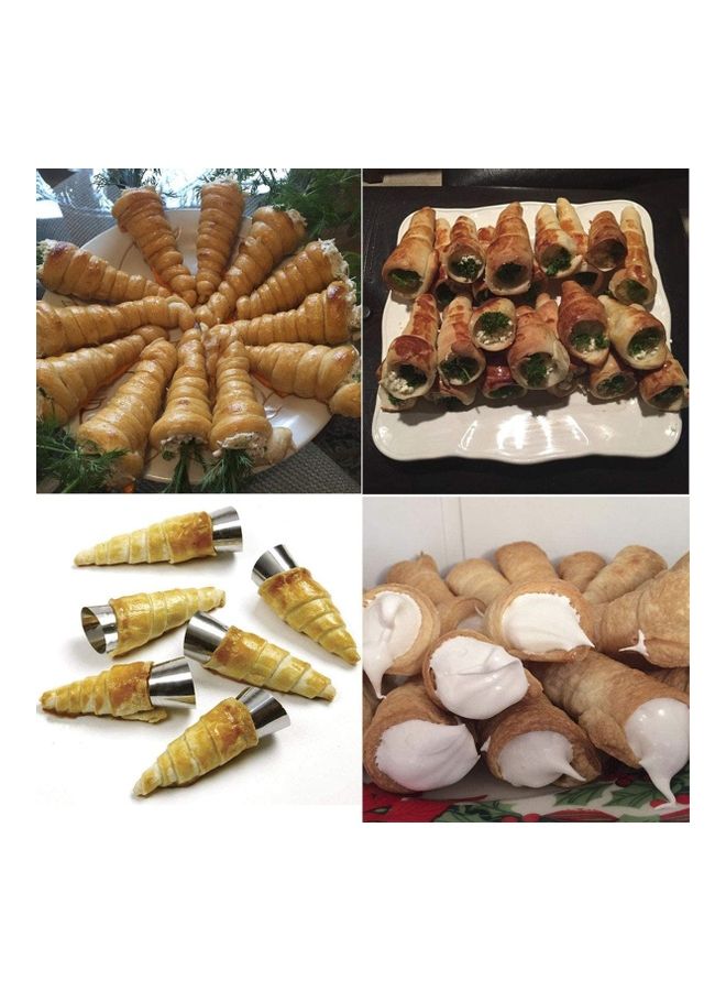 XiuWoo - 18-Pcs 4.8 Inch Stainless Steel DIY Baking Cones Mold Multicolour 1cm - Image 1