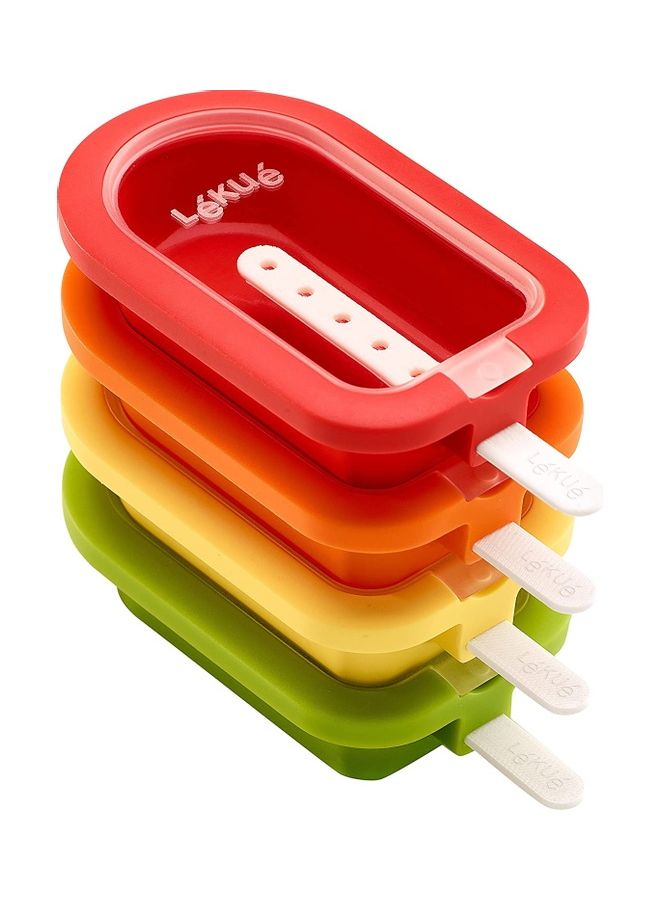 XiuWoo 4 Pieces Popsicle Mold Multicolour - Image 1