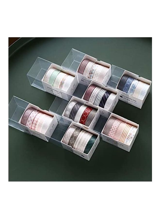 40 Rolls Washi Masking Tape Multicolour