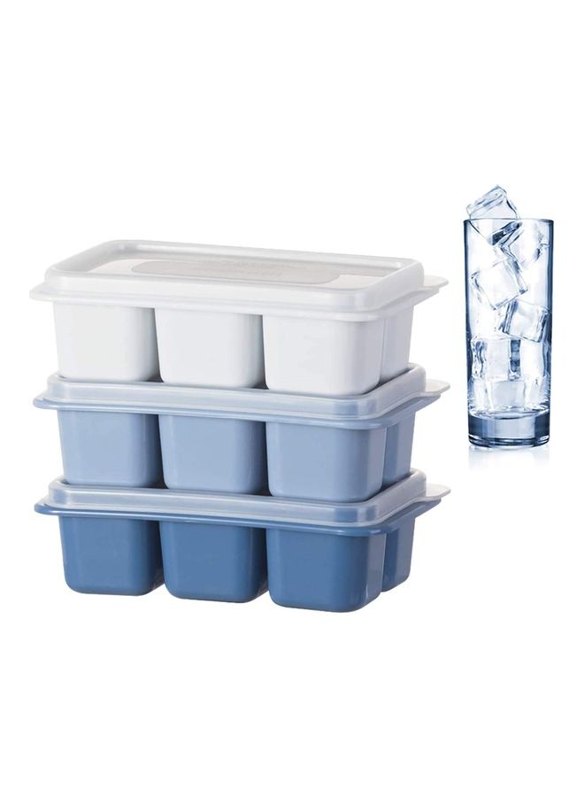 XiuWoo - 3 Packs With Removable Lid Easy Release Flexible Ice Cube Mold Multicolour - Image 1