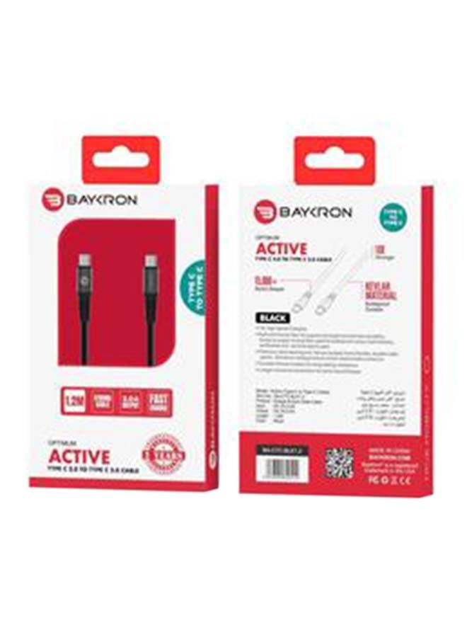 Baykron - Type C To Type C Cable Dark Black - Image 1