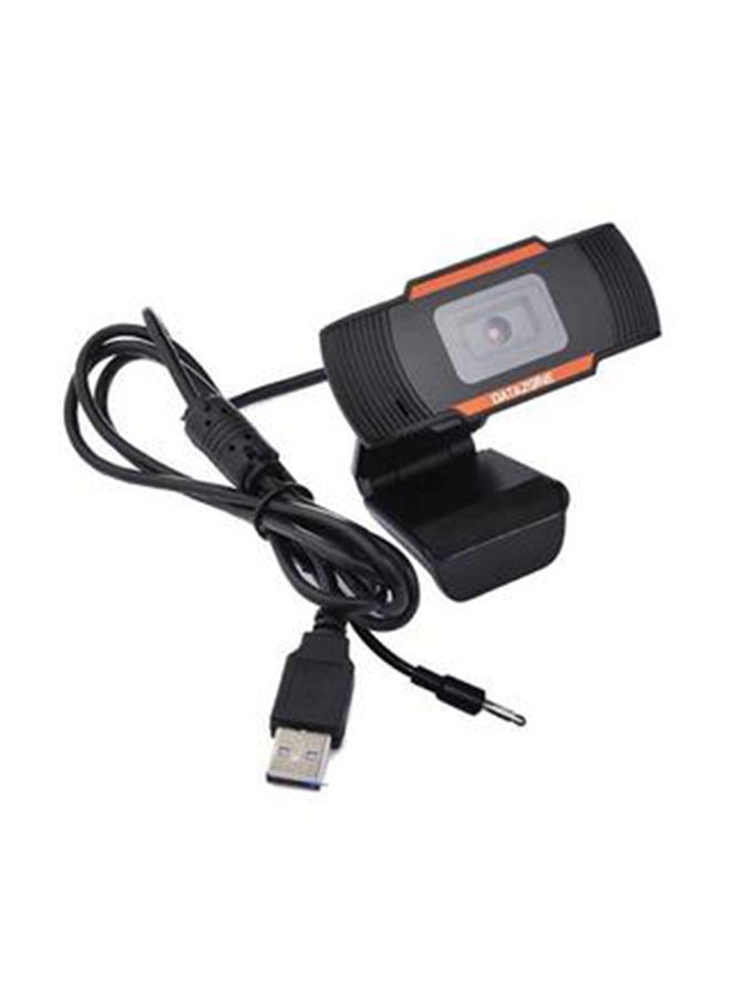داتا زون كاميرا كمبيوتر مع كابل USB وميكروفون أسود  - Image 1