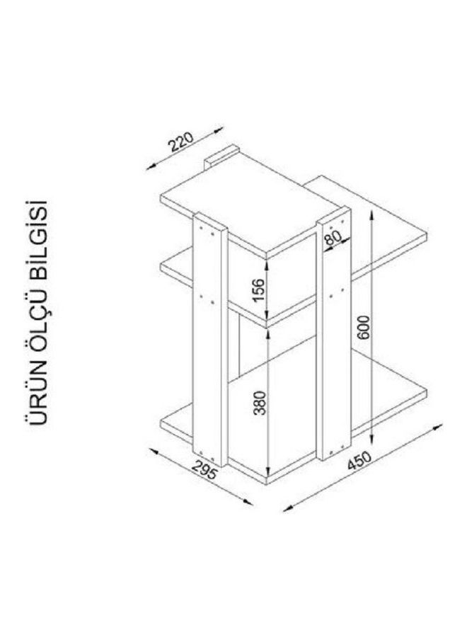 ريترو طاولة جانبية متعدد الألوان 45x60x29.5سم - Image 3