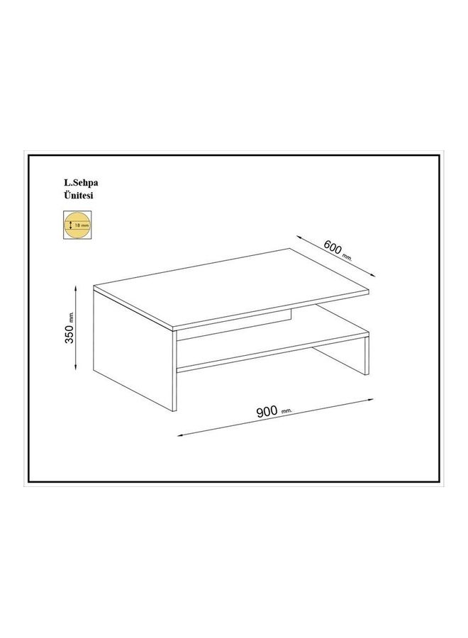 Retro - Coffee Table Multicolour 90x35x60cm - Image 1