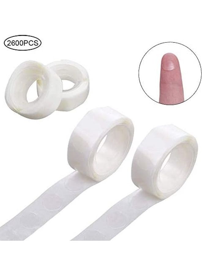CCINEE 2600-Piece  Double Sided Dots of Glue White 