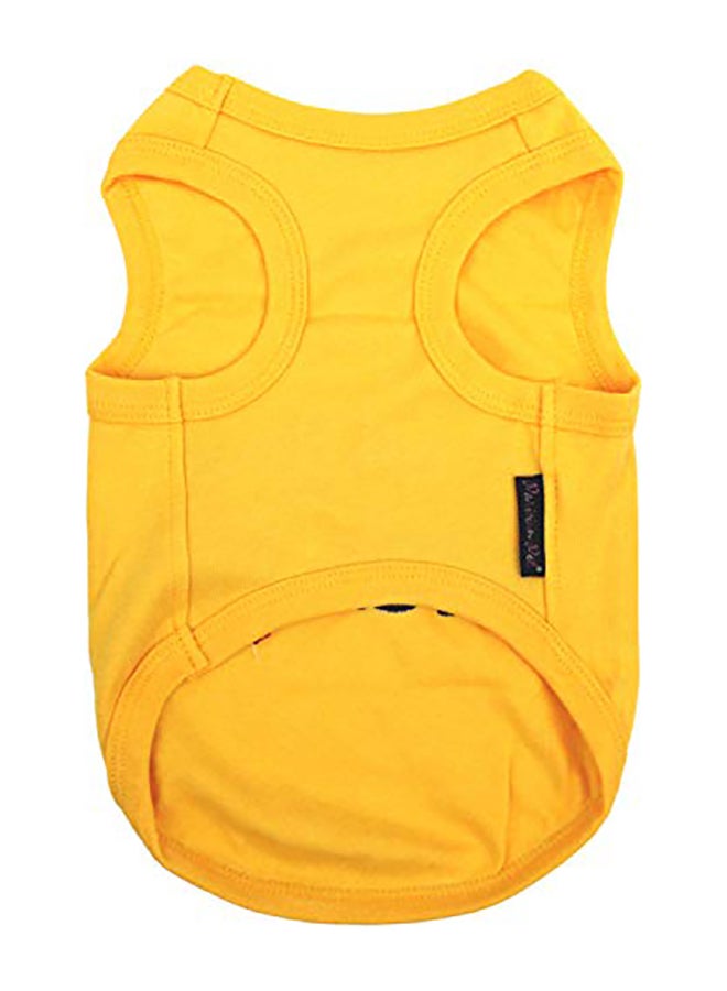 Parisian Pet Embroidered T-Shirt Yellow Small - Image 2