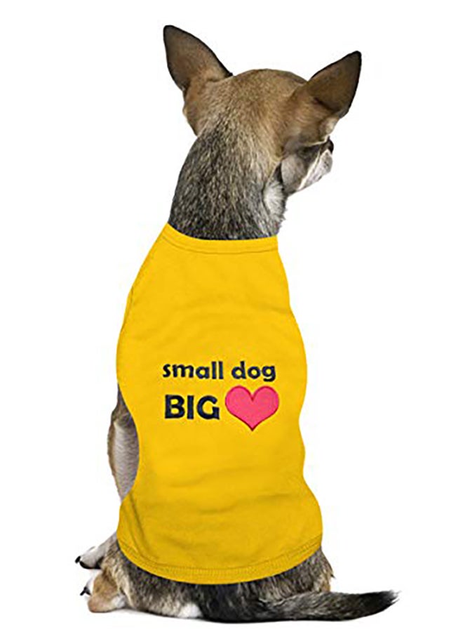 Parisian Pet Embroidered T-Shirt Yellow Small - Image 3