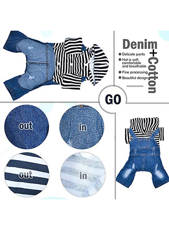 جمبسوت جينز من الجينز للحيوانات الأليفة متعدد الألوان X-Small - Image 2