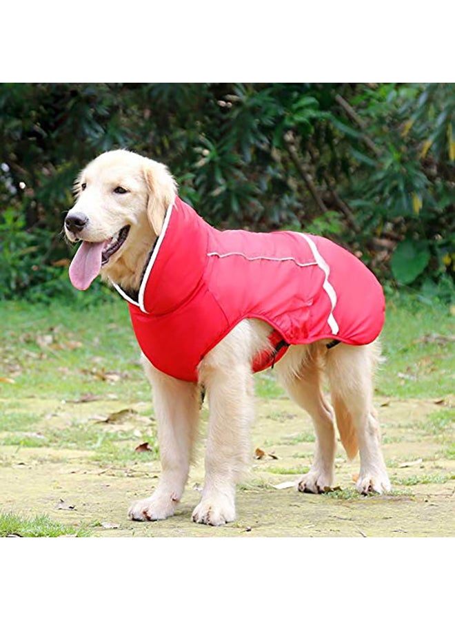 Warm Coat Reflective Dog Winter Jacket Red S: Chest Girth=11"-20.5" - Image 5
