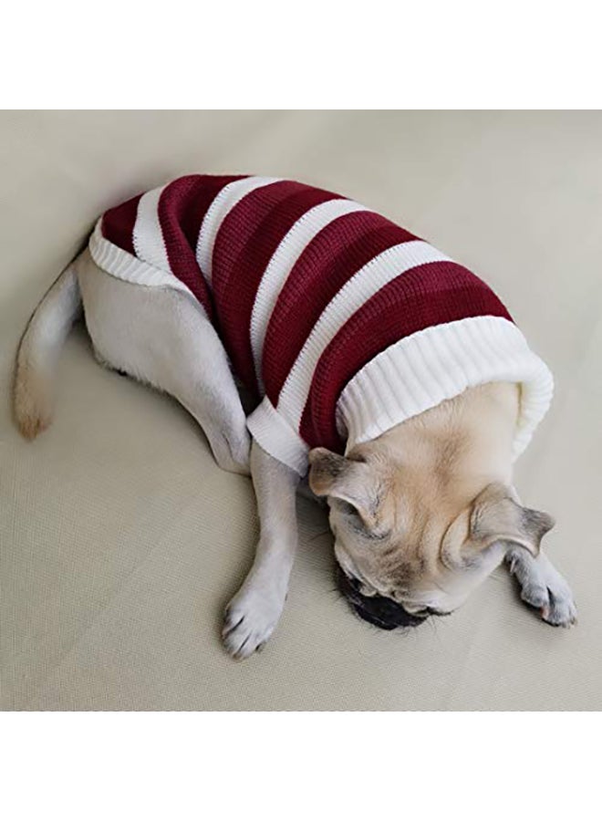 Winter Clothes Turtleneck Sweater For Dogs Red XS - Image 2