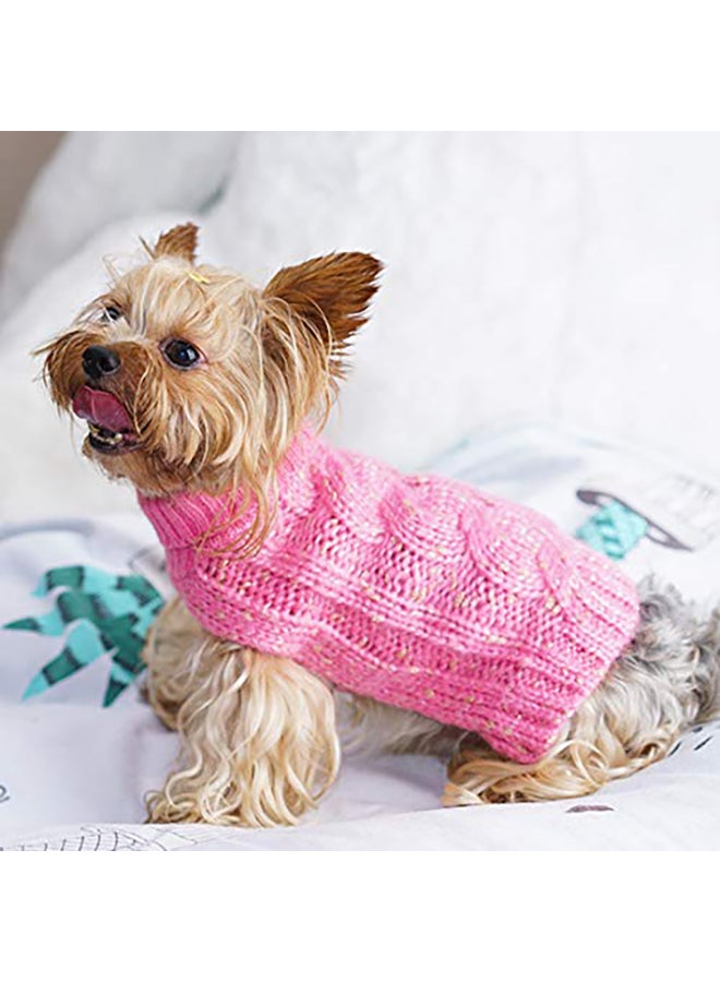 Generic Kyeese Dog Turtleneck Sweaters For Dogs Pink Small - Image 2