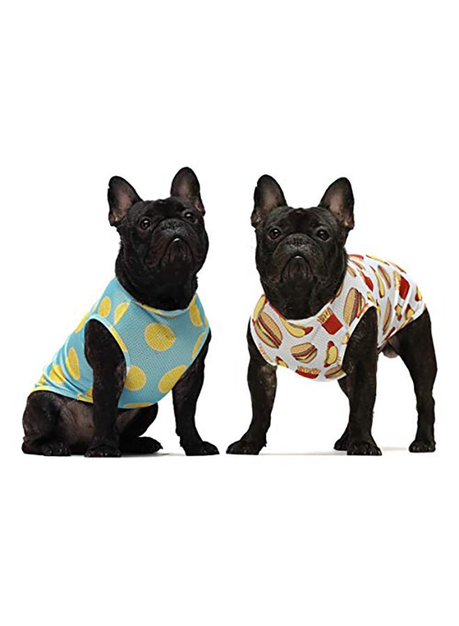 Generic Fitwarm Hamburger Lemon Dog Shirt Pack Of 2 Multicolour S - Image 1