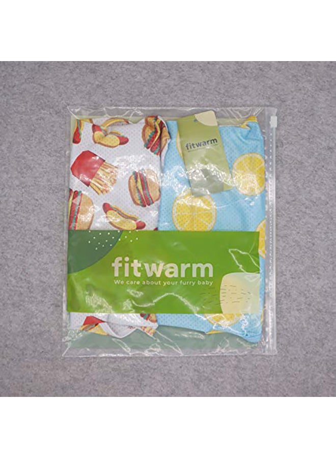 Generic Fitwarm Hamburger Lemon Dog Shirt Pack Of 2 Multicolour S - Image 5