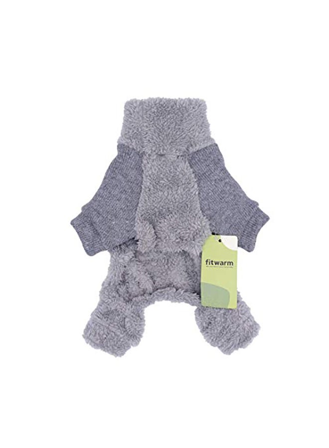 Fitwarm Turtleneck Knitted Dog Clothes Grey Small - Image 5