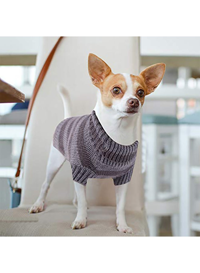 Petcee Turtleneck Dog Sweater Black Large - Image 2