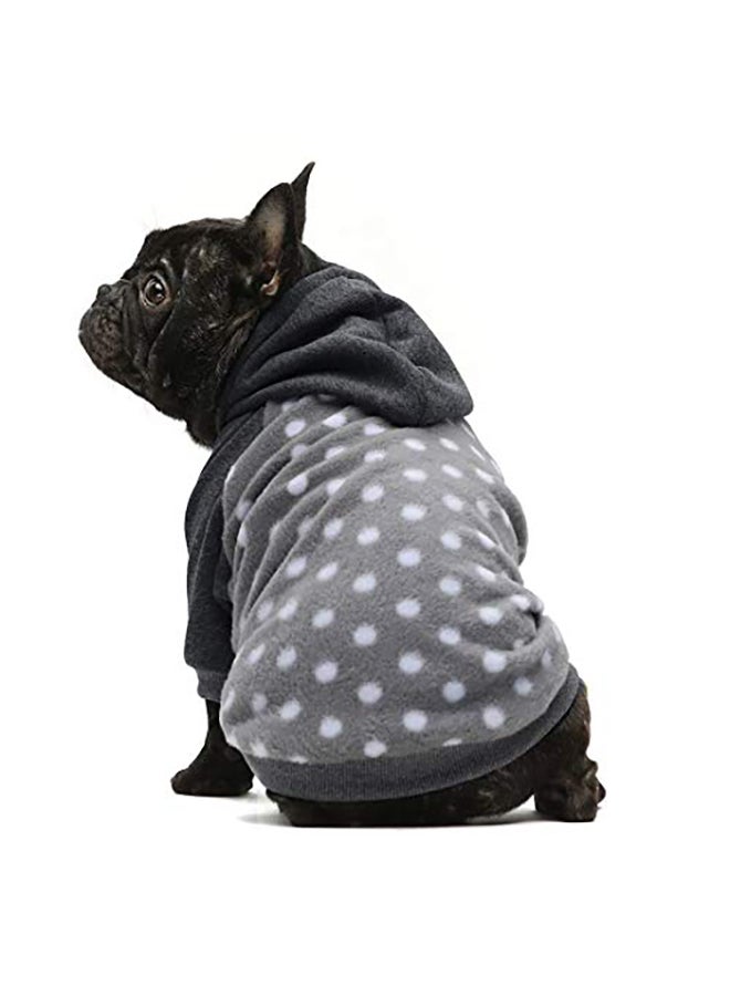 Fitwarm Polka Dot Pet Clothes Black Medium - Image 1