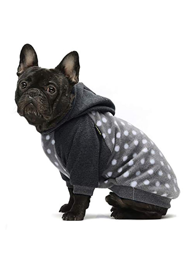 Fitwarm Polka Dot Pet Clothes Black Medium - Image 2
