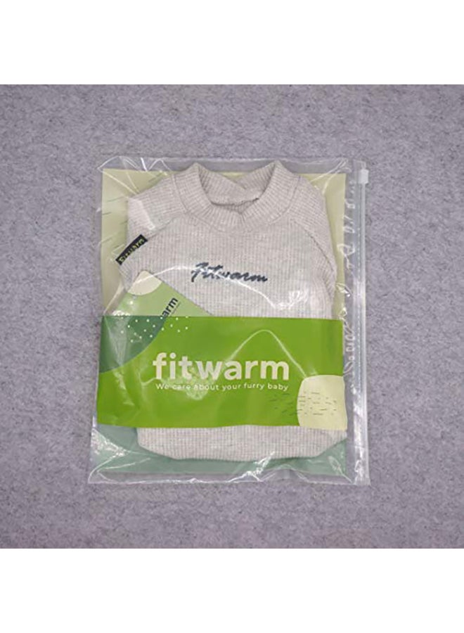 سترة من فيت وورم برقبة على شكل حرف V محبوكة من القطن للحيوانات الأليفة رمادي Medium - Image 3