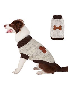 BINGPET Bingpet Turtleneck Dog Sweater Grey Medium  - Image 1