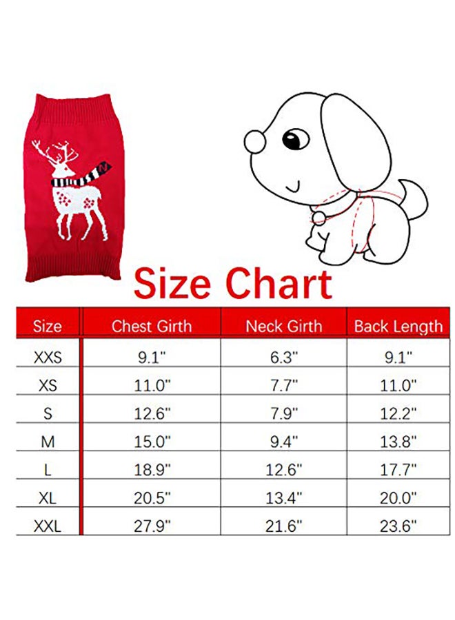 Generic Nacoco Dog Reindeer Sweaters Red XXL  - Image 3
