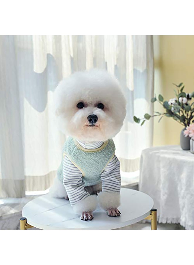 فيست لوياني دافئ من القطيفة للكلاب أزرق Small - Image 5