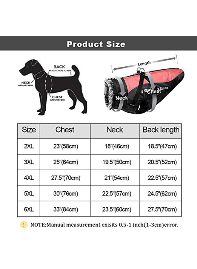 جاكيت شتوي Didog للكلاب مضاد للماء أحمر M - Image 2