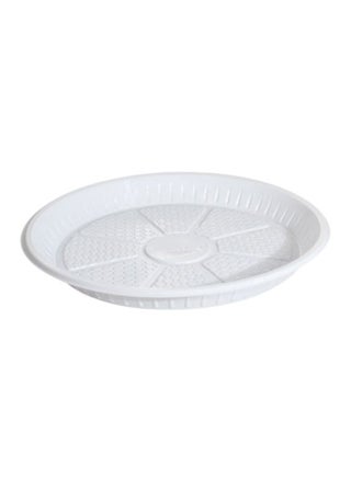 Hotpack Disposable Plastic White Round Plate 9 inch, 25-Pieces Pack of 2 White 9inch - view 2