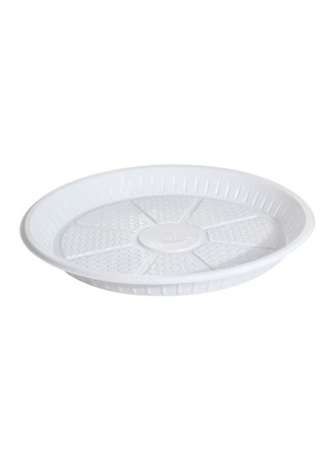 Hotpack 25-Piece Disposable Plastic Plates White 9inch  - Image 2