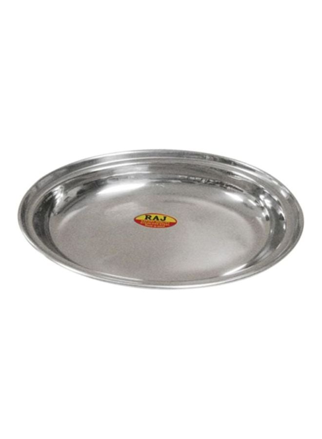 RAJ Oval Deep Plate Silver 22.5cm 