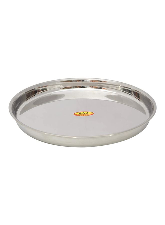 RAJ Stainless Steel Beaded Plate Silver 23.5cm 