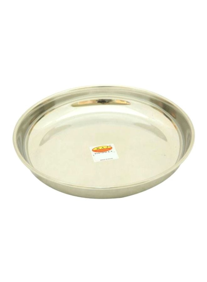 RAJ Stainless Steel Rice Plate Silver 23cm 