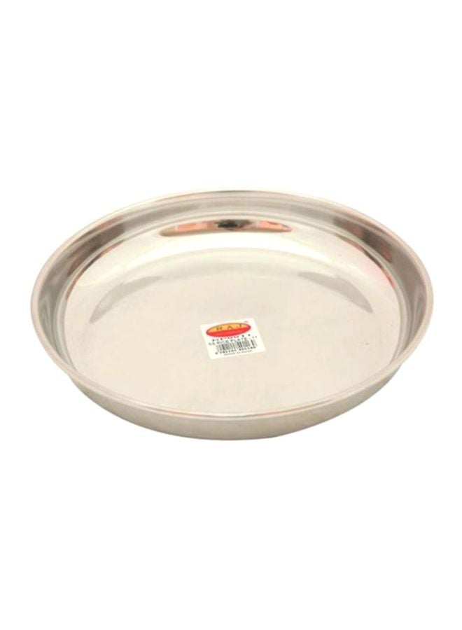 RAJ Stainless Steel Dinner Plate Silver 