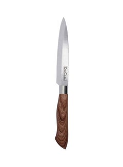 DELCASA Utility Knife Black/Brown/Silver 5inch  - Image 1