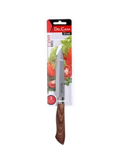 DELCASA Utility Knife Black/Brown/Silver 5inch  - Image 3