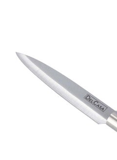 DELCASA Utility Knife Black/Brown/Silver 5inch  - Image 4