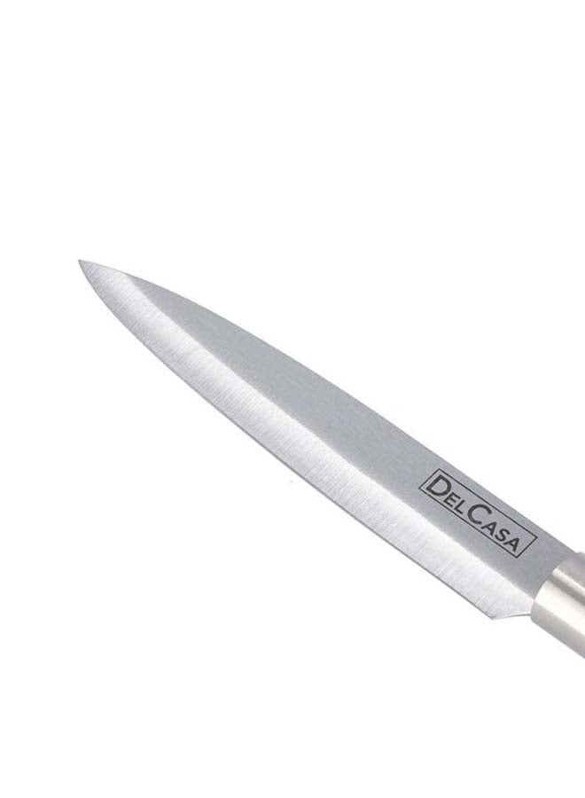 DELCASA - Utility Knife Black/Brown/Silver 5inch - Image 1