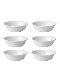 Corelle 6-Piece Livingware Glass Soup Bowl Set Winter Frost White 532ml  - Image 1