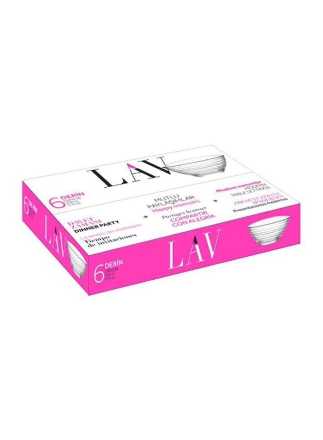 LAV 6-Piece Derin Bowl Set Clear 200ml  - Image 3
