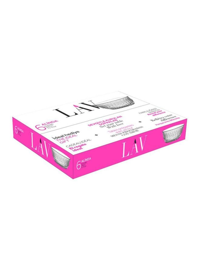 LAV 6-Piece Alinda Bowl Set Clear 345ml  - Image 3